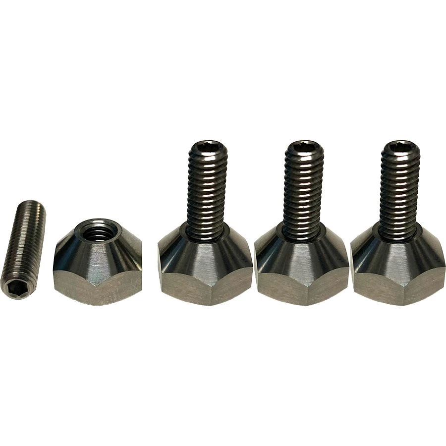 Foilite - M6 Titanium Hydrofoil Cone Nut Set - 4 Cone Nuts And 4 M6 Studs Discounts Apply ! 1 Foilite - M6 Titanium Hydrofoil Cone Nut Set - 4 Cone Nuts And 4 M6 Studs Discounts Apply !