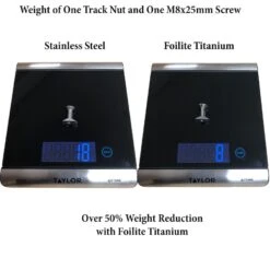 Foilite - M8 Titanium Hydrofoil Hardware Set - 4 Track Nuts And 4 M8 Screws Discounts Apply ! -DriftRide Store foilite titanium m8 screw track nut set 5